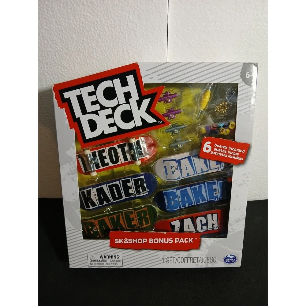 Tech Deck BAKER SET Finger Skateboard 6 Pack SK8SHOP BONUS PACK NEW
